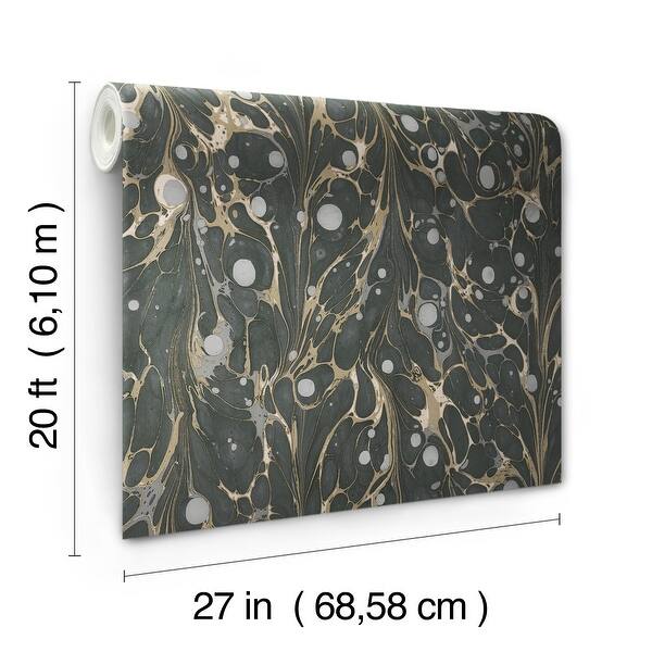Glendale 20' L x 27" W Endpaper Peel and Stick Wallpaper Bed Bath